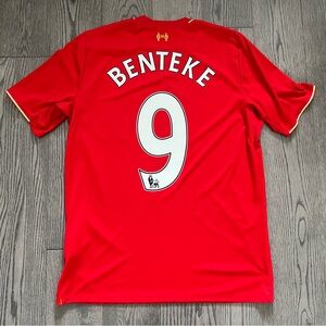 Liverpool 2015/2016 New Balance Home Shirt Jersey BENTEKE #9
